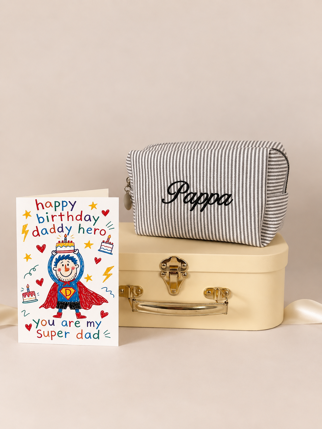 The Jolié striped toiletry bag
