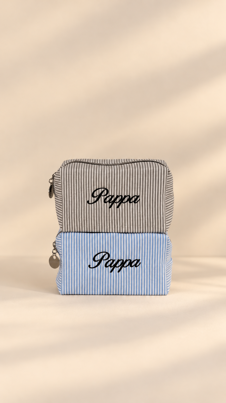 The Jolié striped toiletry bag