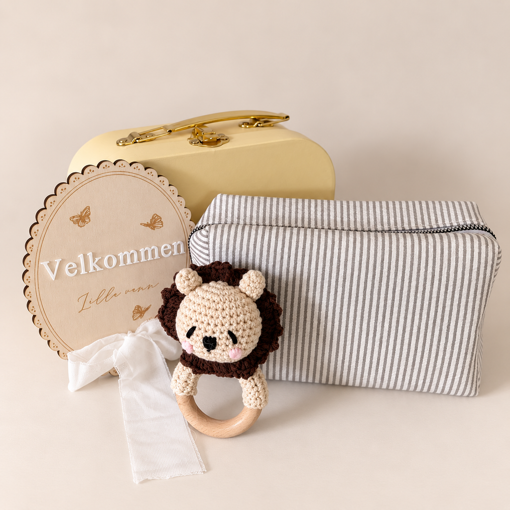 The Jolié striped toiletry bag